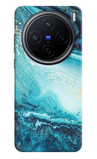 Blue Glitter Marble Vivo X200 5G Back Cover