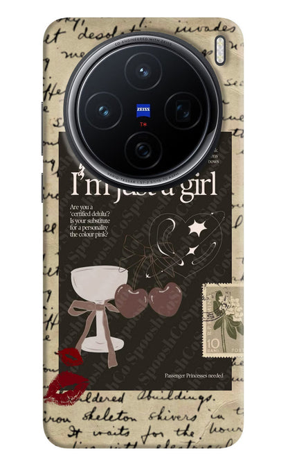 I am just a girl Vivo X200 5G Back Cover
