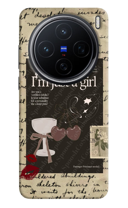I am just a girl Vivo X200 5G Back Cover