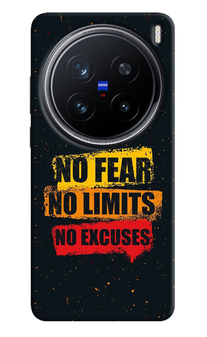 No Fear No Limits No Excuse Vivo X200 Pro 5G Back Cover