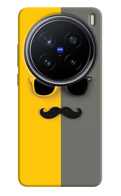 Sunglasses with Mustache Vivo X200 Pro 5G Back Cover