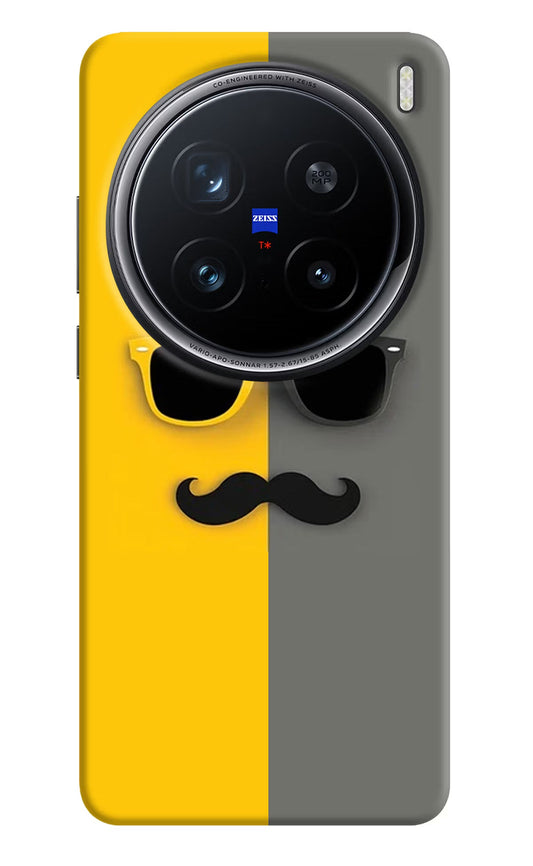 Sunglasses with Mustache Vivo X200 Pro 5G Back Cover