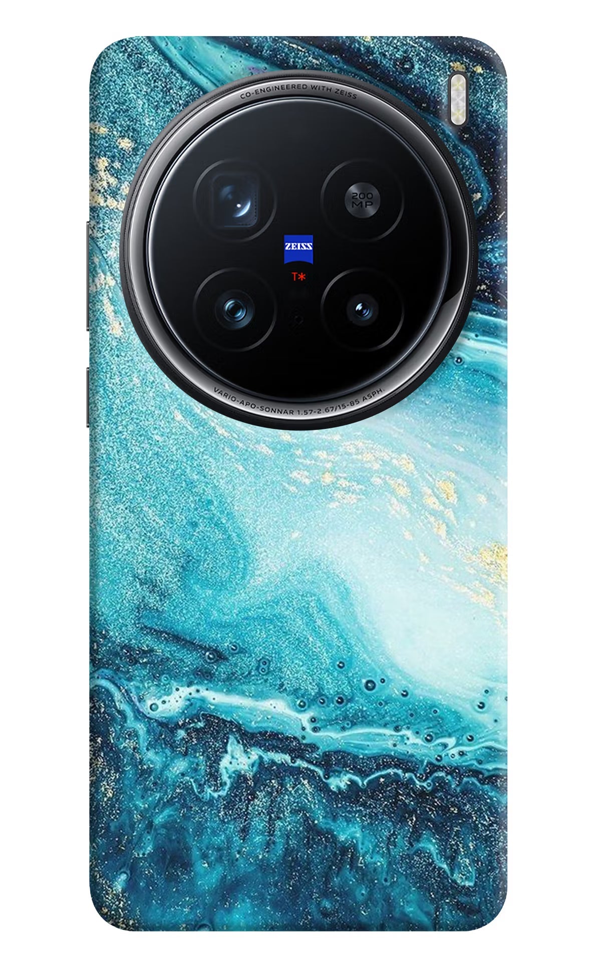Blue Glitter Marble Vivo X200 Pro 5G Back Cover