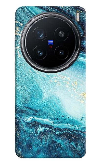 Blue Glitter Marble Vivo X200 Pro 5G Back Cover