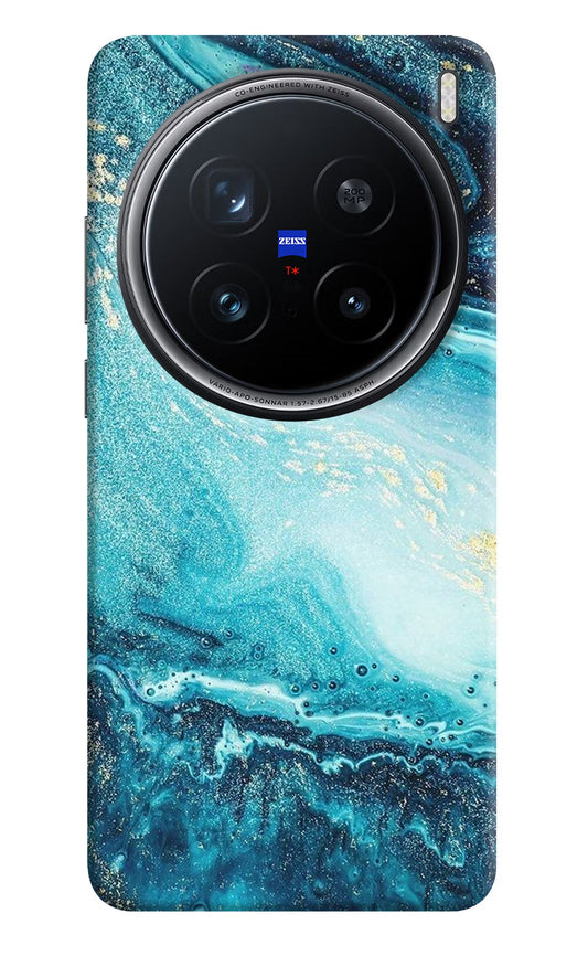 Blue Glitter Marble Vivo X200 Pro 5G Back Cover