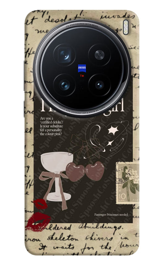 I am just a girl Vivo X200 Pro 5G Back Cover