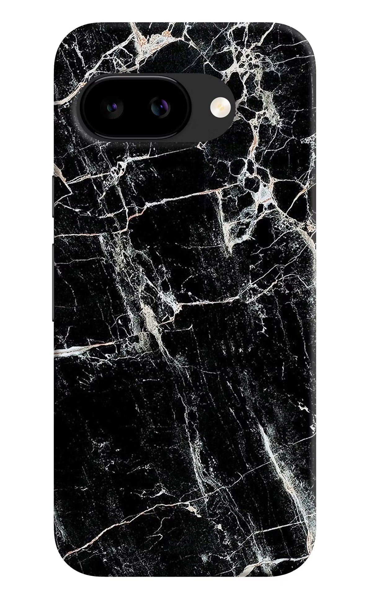 Black Marble Texture Google Pixel 9a Back Cover Hard Case - Hello Swanky