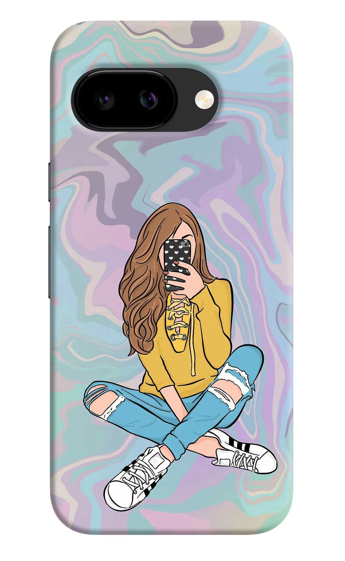 Selfie Girl Google Pixel 9a Back Cover Hard Case - Hello Swanky