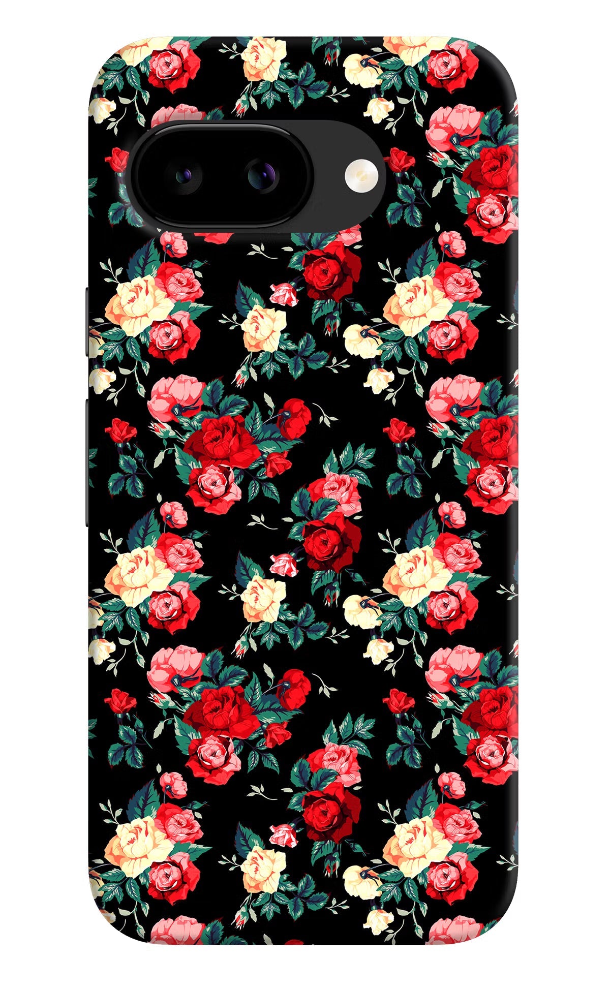 Rose Pattern Google Pixel 9a Back Cover Hard Case - Hello Swanky
