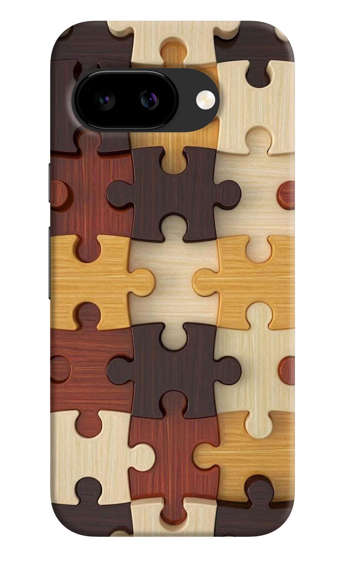 Wooden Puzzle Google Pixel 9a Back Cover Hard Case - Hello Swanky