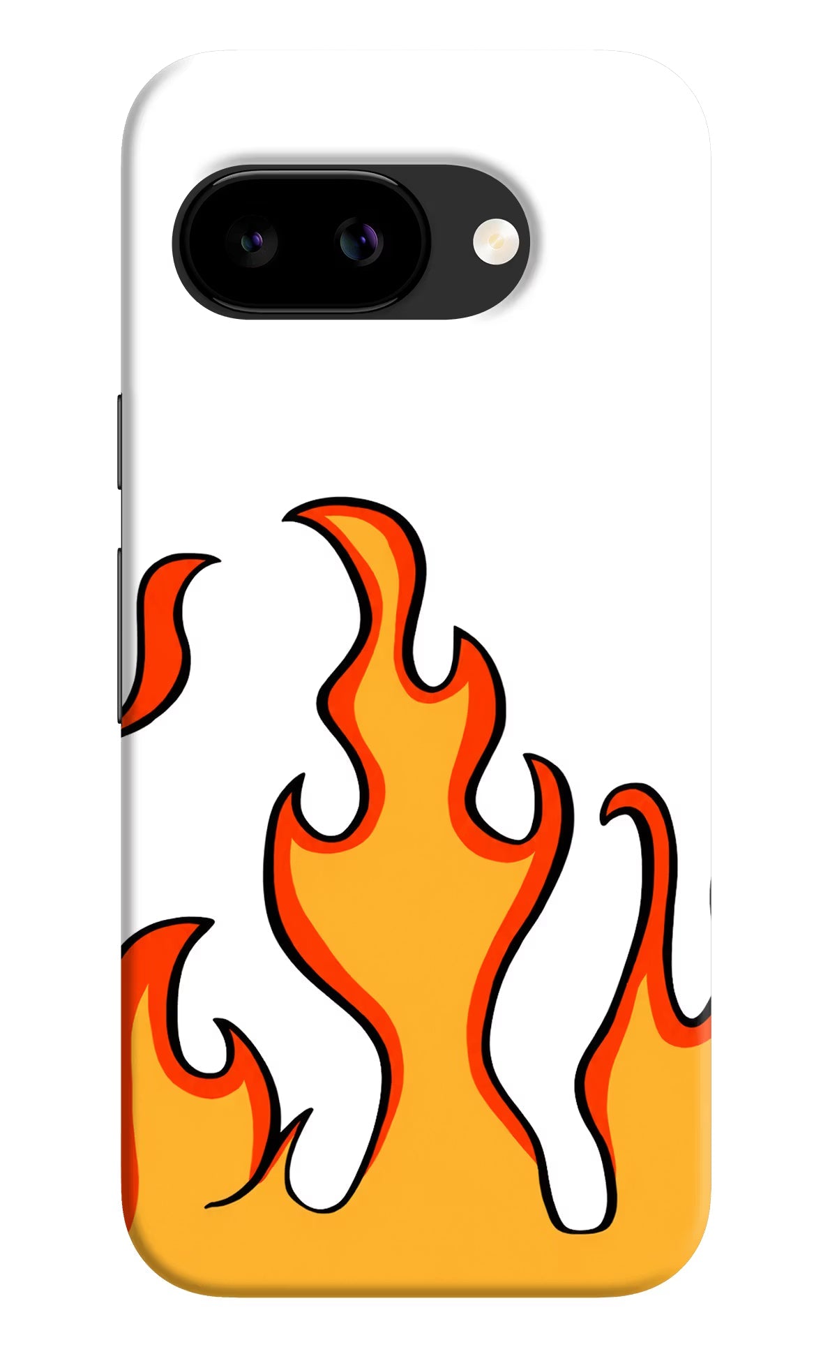 Fired Up - White Google Pixel 9a Back Cover Hard Case - Hello Swanky