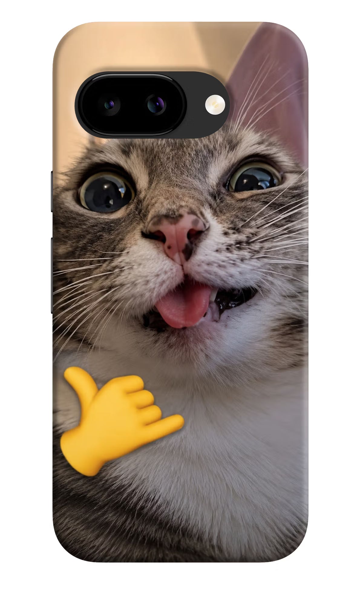 Silly Cat Call Google Pixel 9a Back Cover Hard Case - Hello Swanky
