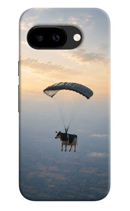 Skydiving Cow Google Pixel 9a Back Cover Hard Case - Hello Swanky