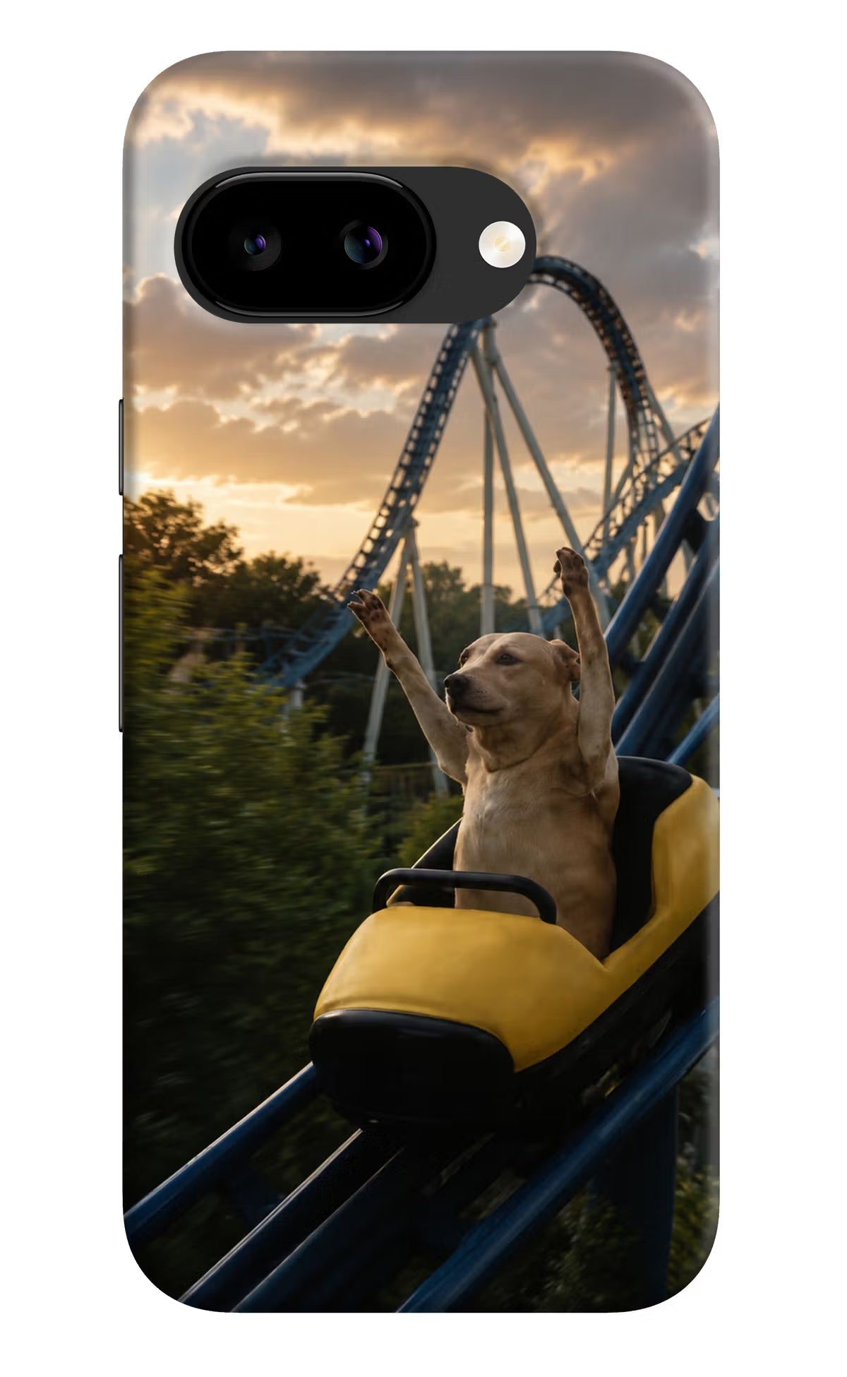 Rollercoaster Dog Google Pixel 9a Back Cover Hard Case - Hello Swanky