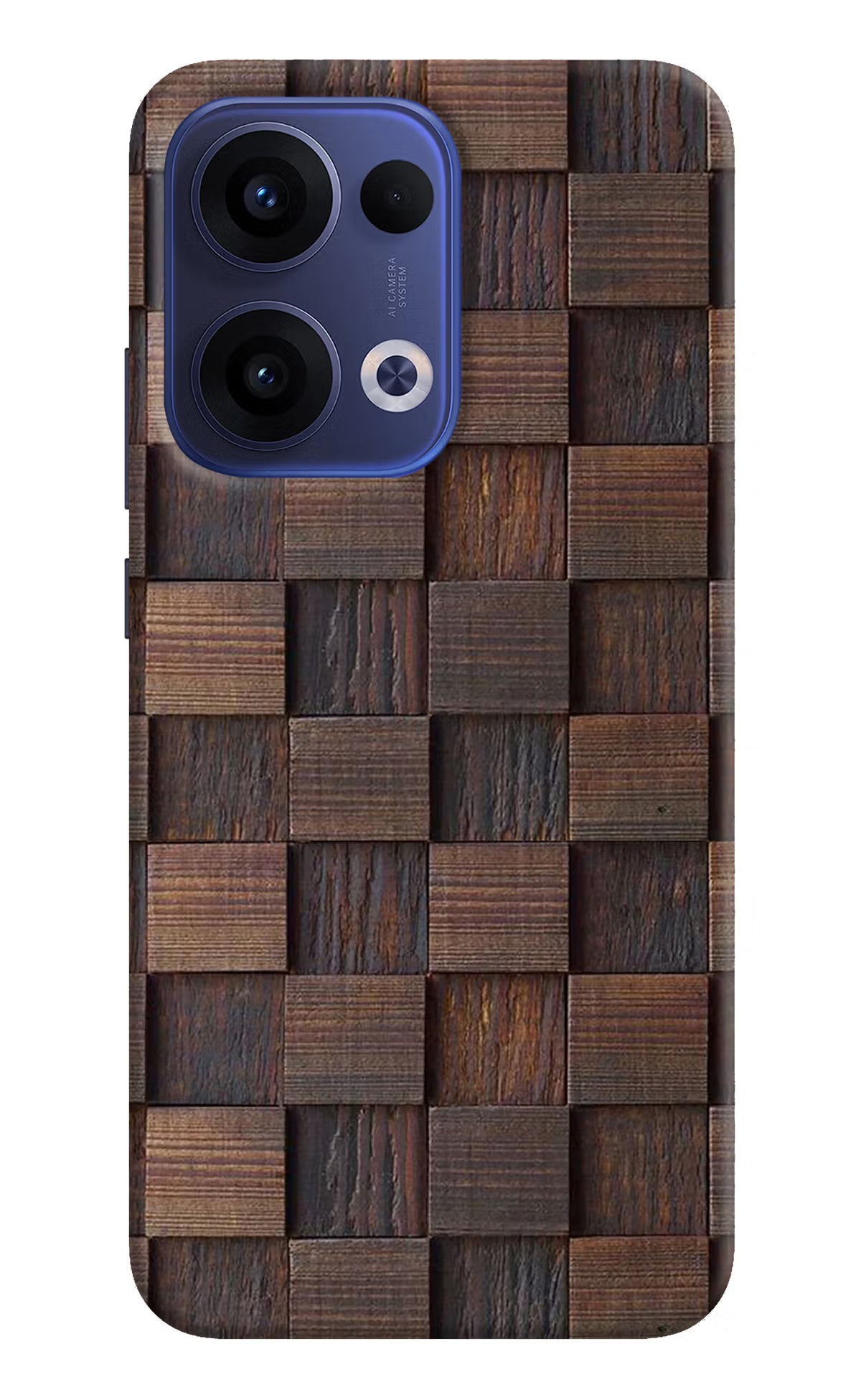 Wooden Cube Design Oppo Reno13 5G Back Cover