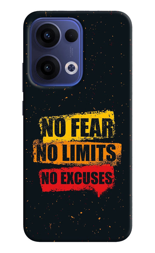 No Fear No Limits No Excuse Oppo Reno13 5G Back Cover