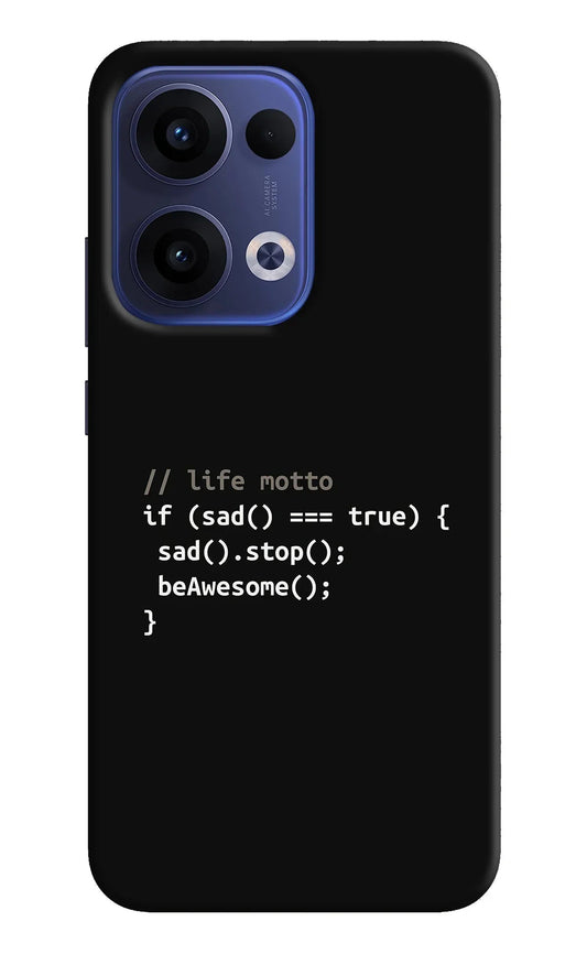 Life Motto Code Oppo Reno13 5G Back Cover