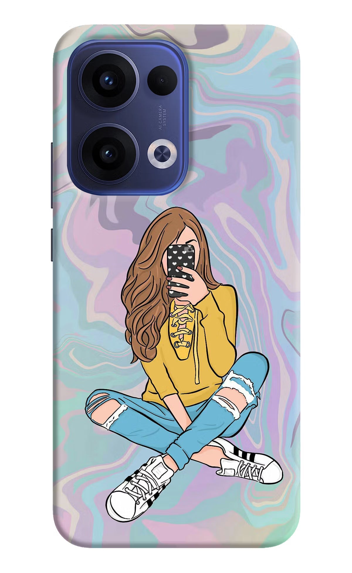 Selfie Girl Oppo Reno13 5G Back Cover