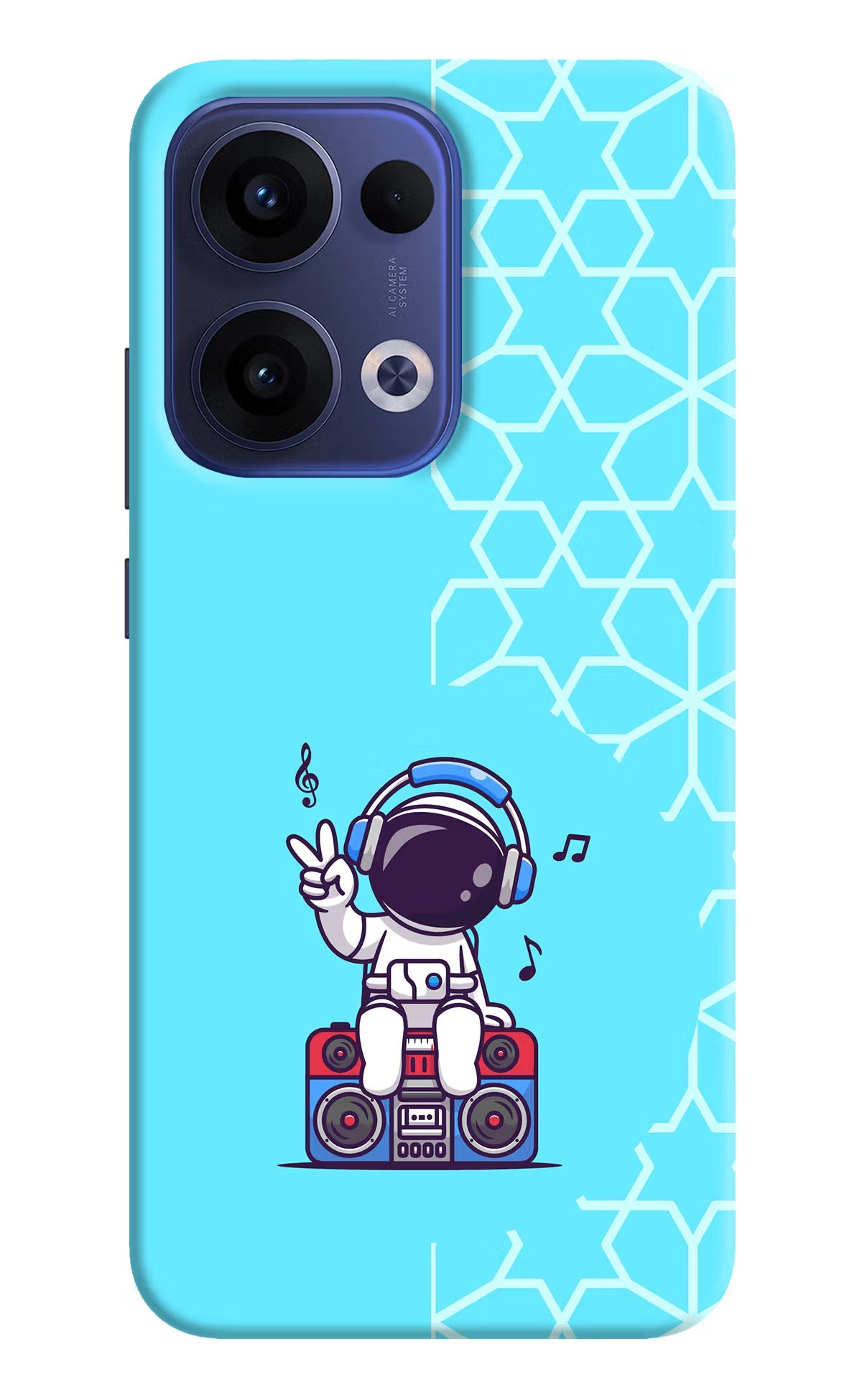 Cute Astronaut Chilling Oppo Reno13 5G Back Cover