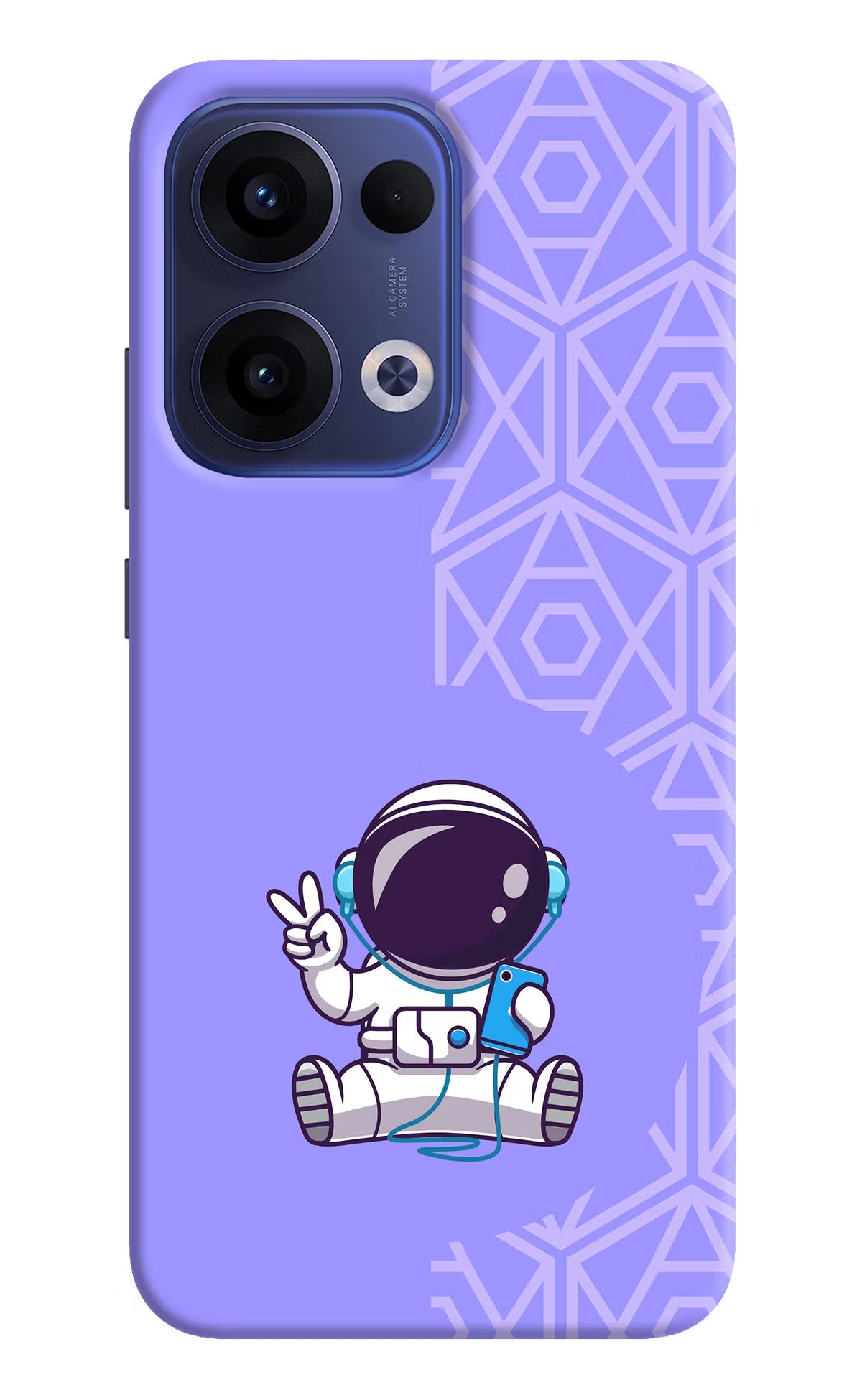 Cute Astronaut Chilling Oppo Reno13 5G Back Cover
