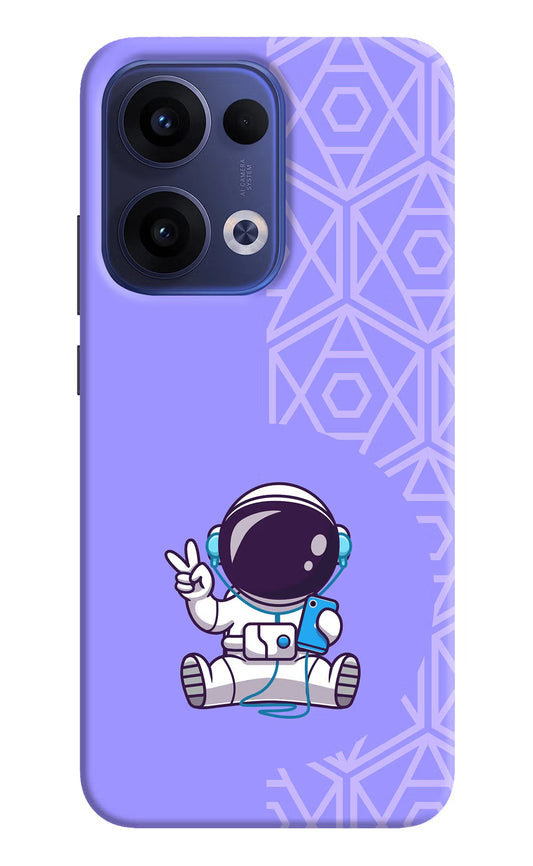 Cute Astronaut Chilling Oppo Reno13 5G Back Cover