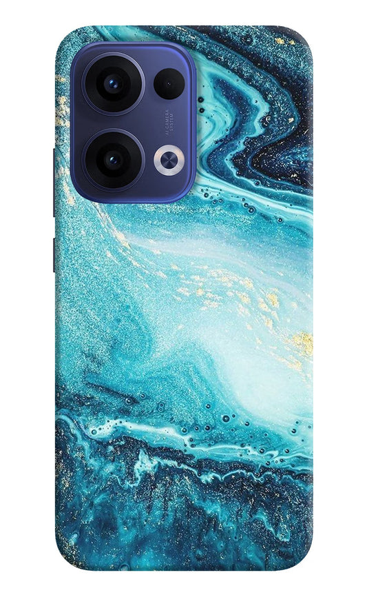 Blue Glitter Marble Oppo Reno13 5G Back Cover
