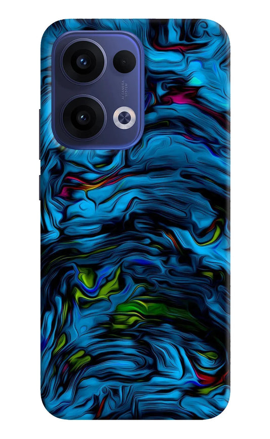 Dark Blue Abstract Oppo Reno13 5G Back Cover