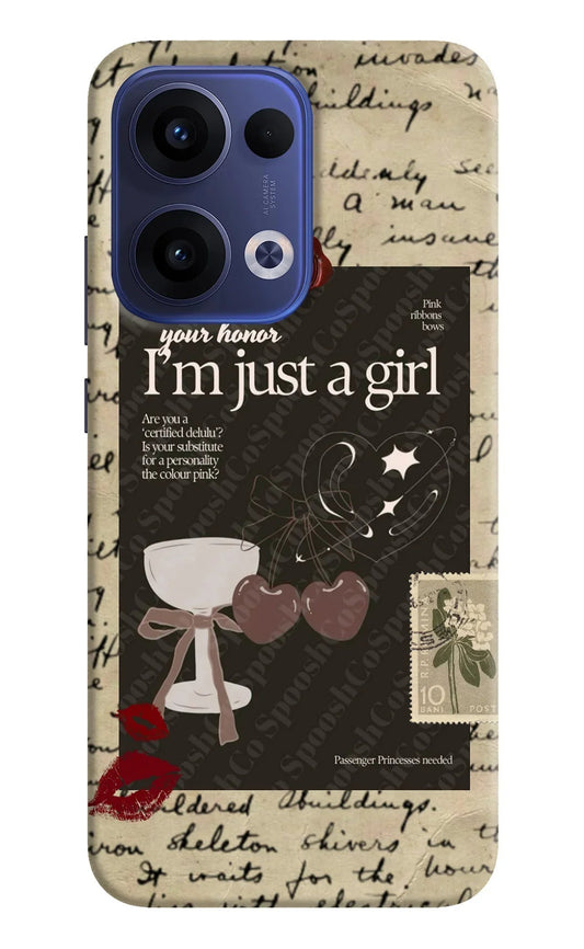 I am just a girl Oppo Reno13 5G Back Cover
