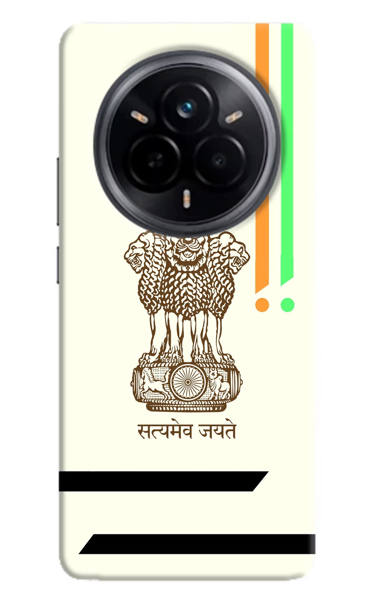 Satyamev Jayate Brown Logo Realme 14 Pro 5G Back Cover