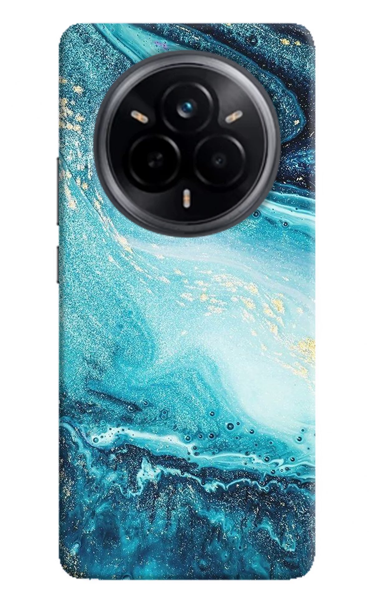 Blue Glitter Marble Realme 14 Pro 5G Back Cover