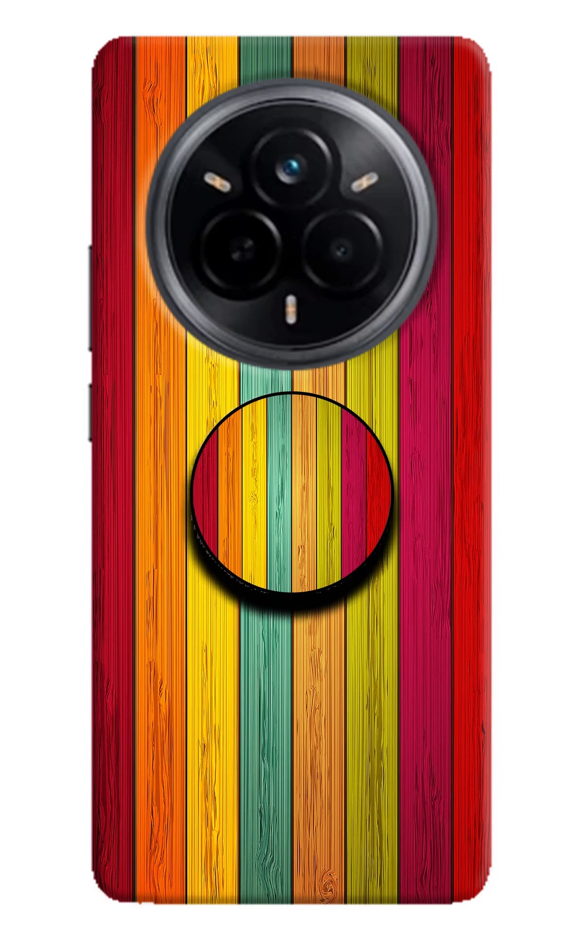 Multicolor Wooden Realme 14 Pro 5G Pop Case