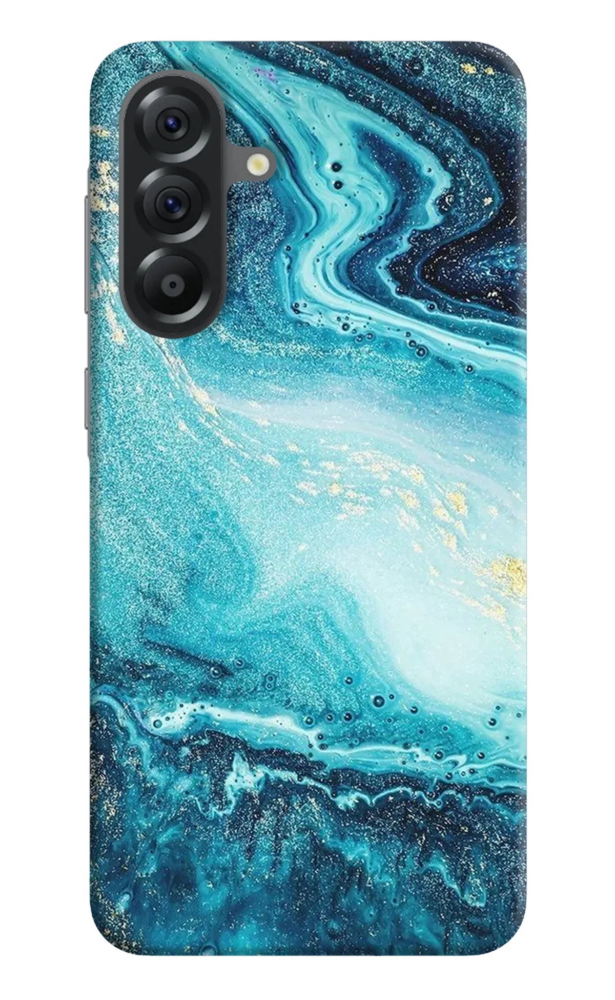 Blue Glitter Marble Samsung A56 5G Back Cover