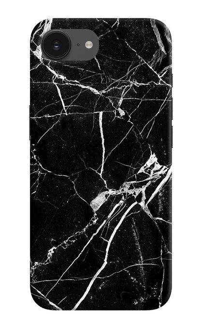 Black Marble Pattern iPhone 16e Back Cover