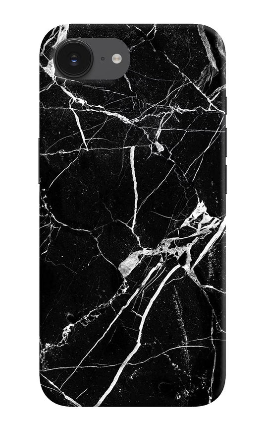 Black Marble Pattern iPhone 16e Back Cover