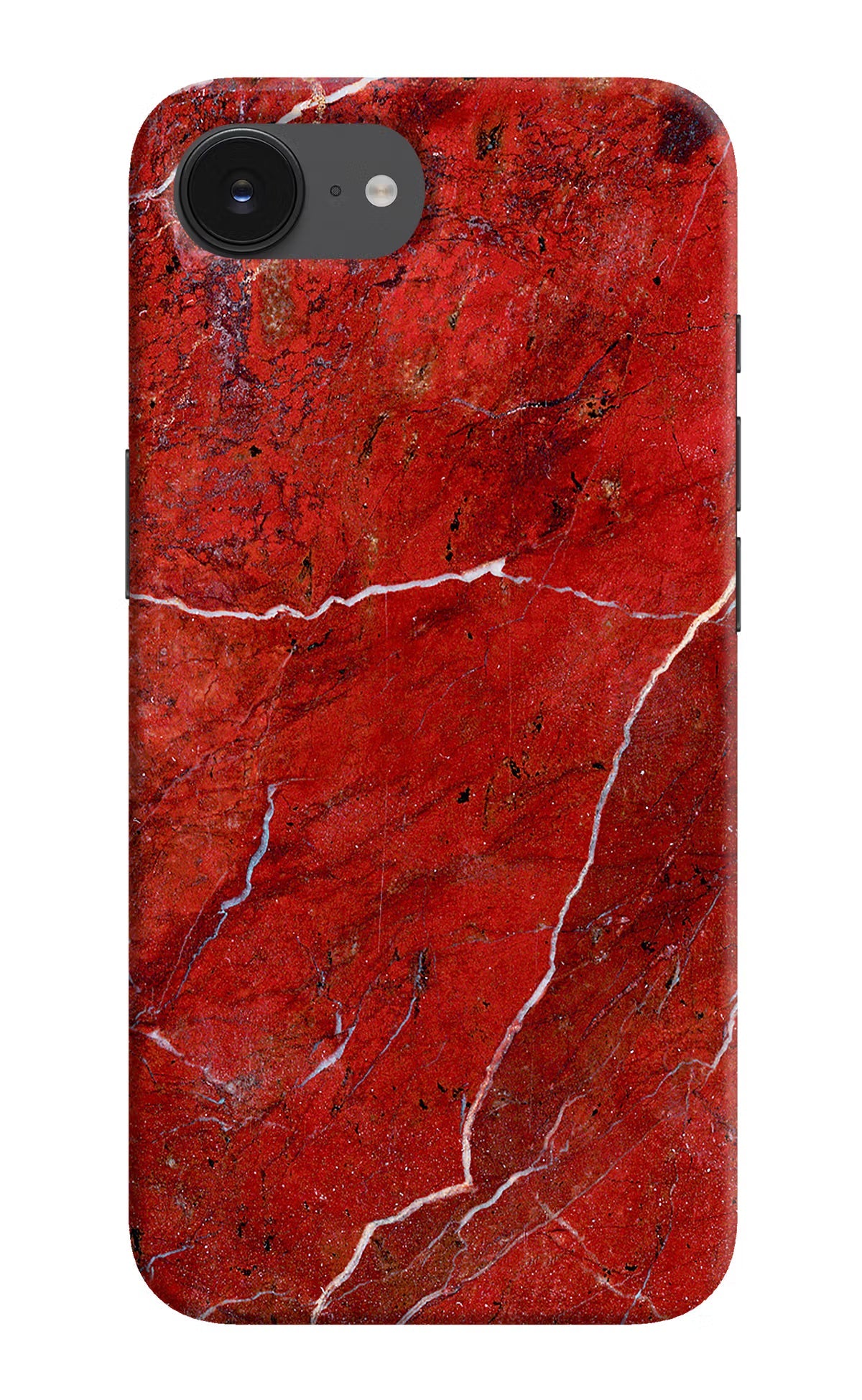 Red Marble Design iPhone 16e Back Cover