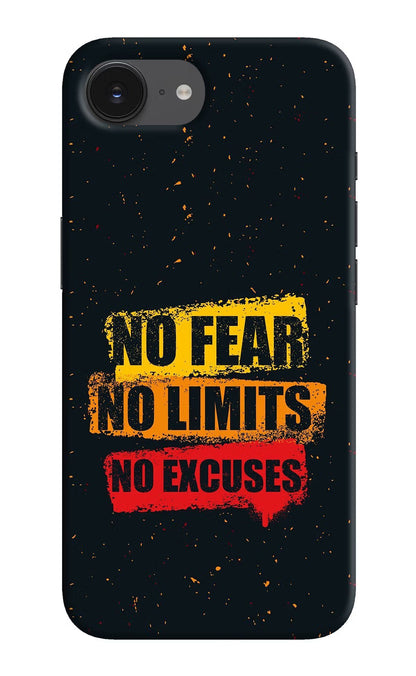 No Fear No Limits No Excuse iPhone 16e Back Cover