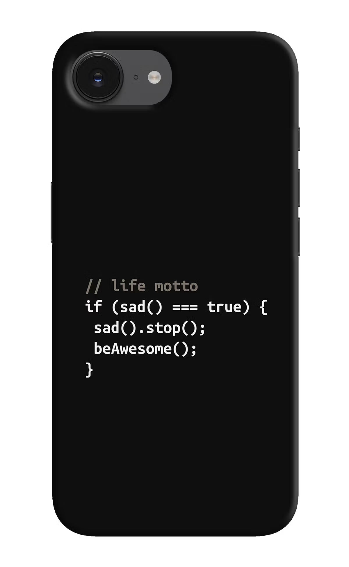 Life Motto Code iPhone 16e Back Cover