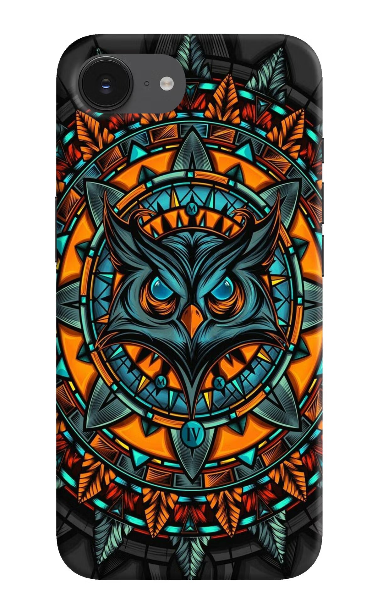 Angry Owl Art iPhone 16e Back Cover