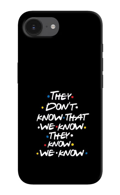 FRIENDS Dialogue iPhone 16e Back Cover