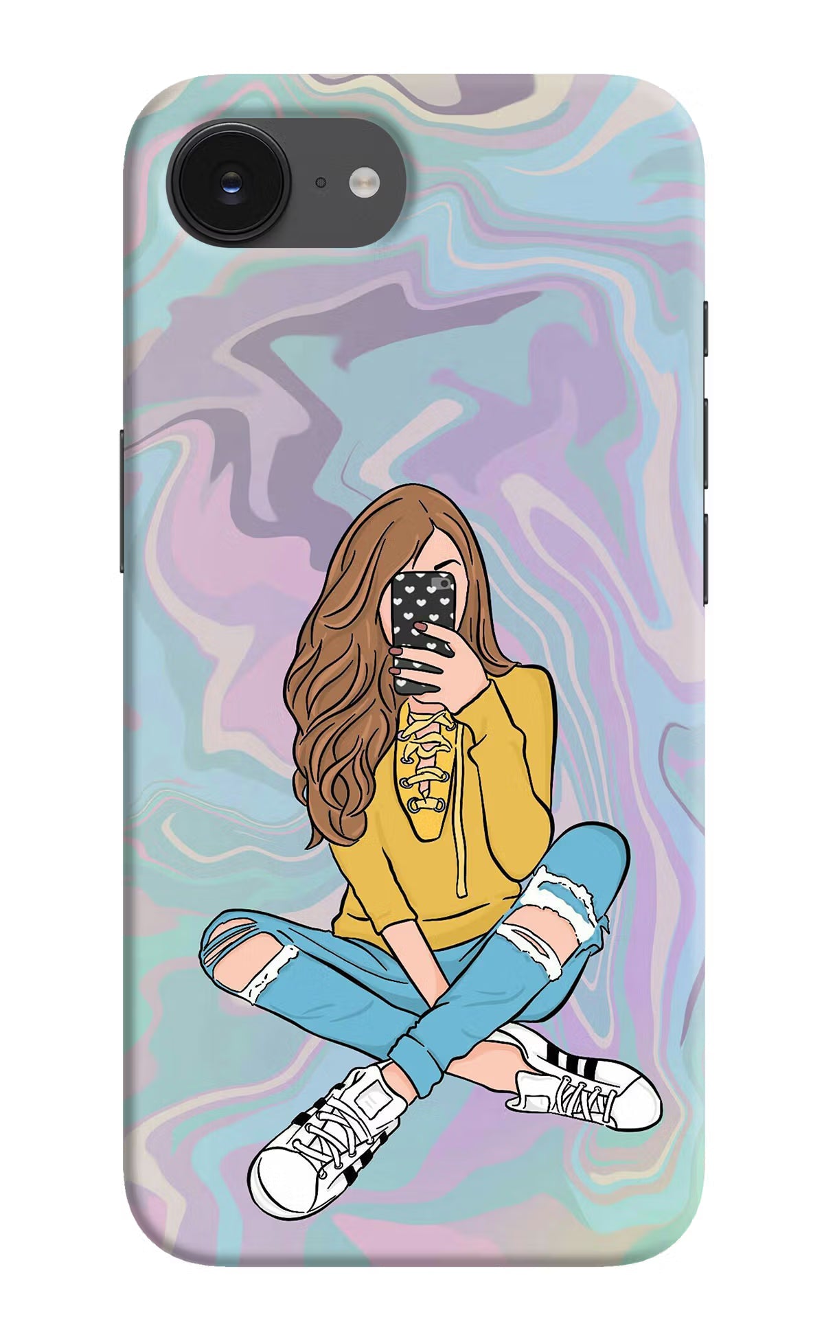 Selfie Girl iPhone 16e Back Cover