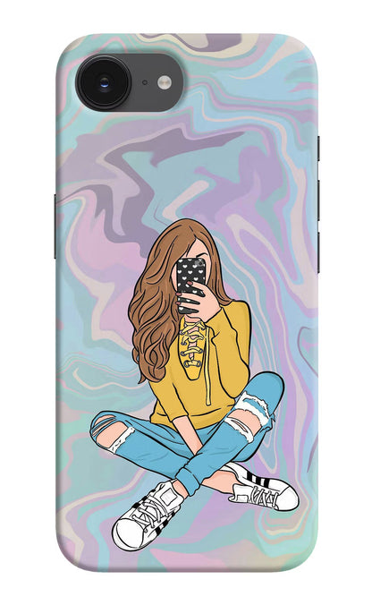 Selfie Girl iPhone 16e Back Cover