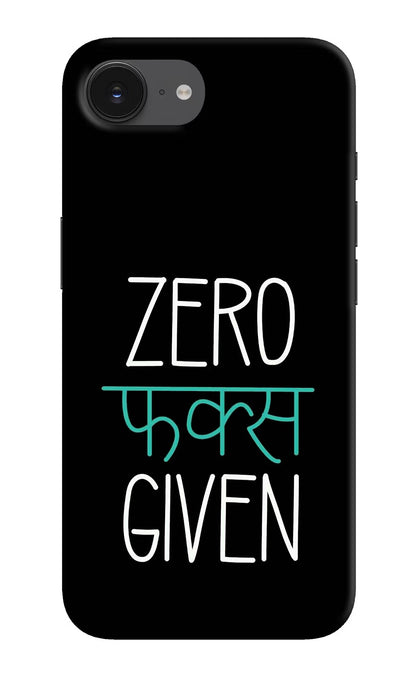 Zero Fucks Given iPhone 16e Back Cover