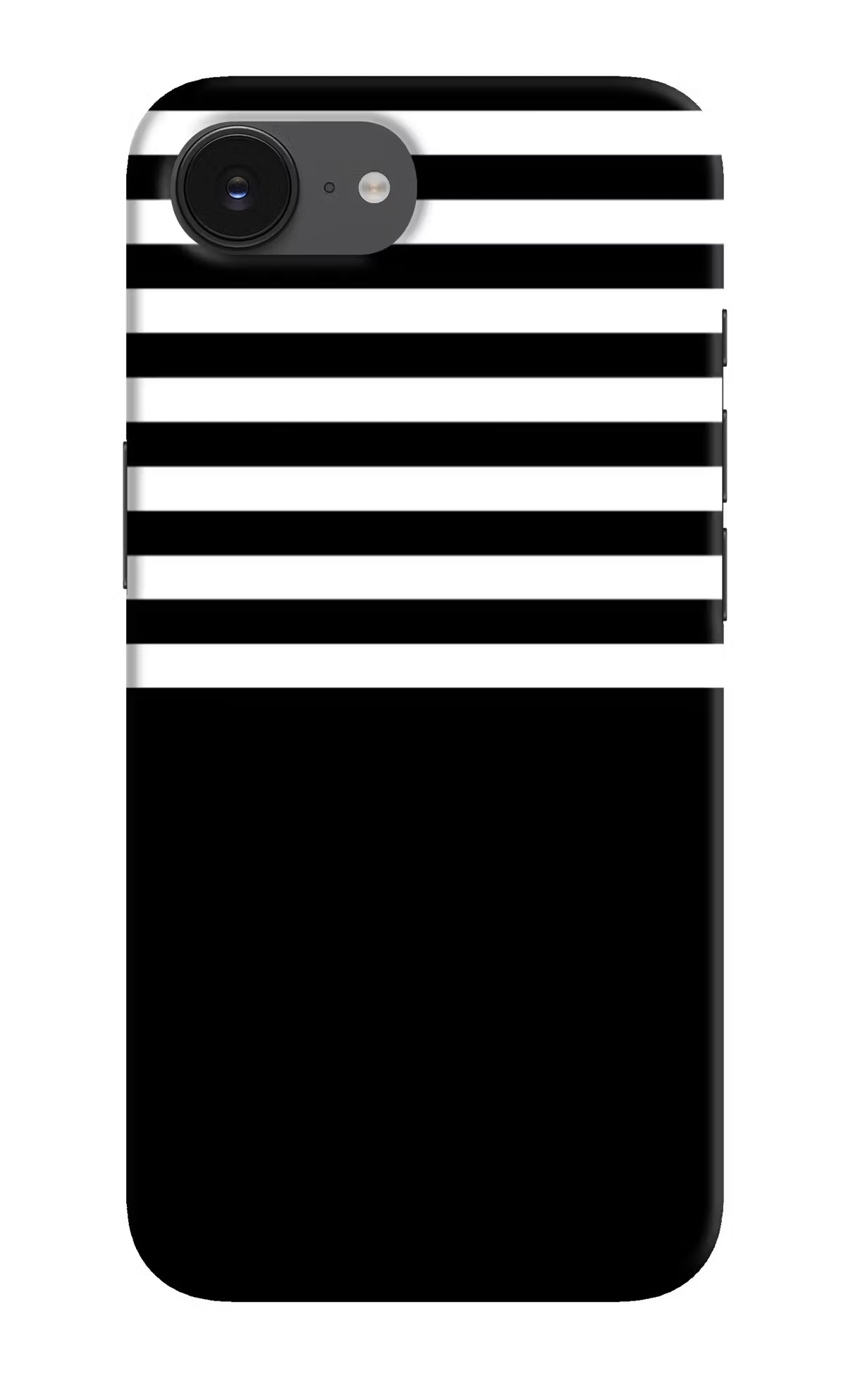Black and White Print iPhone 16e Back Cover
