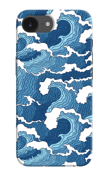 Blue Waves iPhone 16e Back Cover