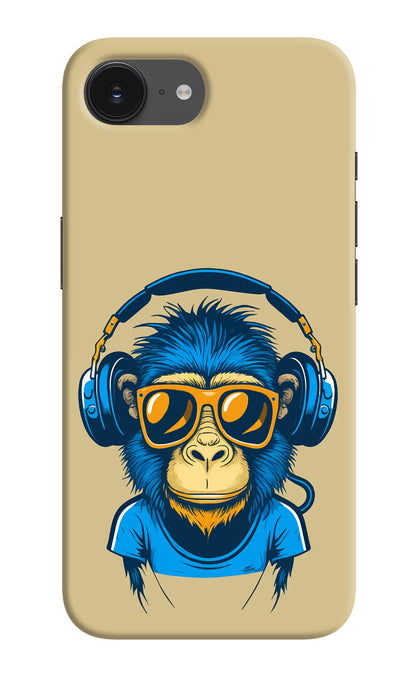 Monkey Headphone iPhone 16e Back Cover