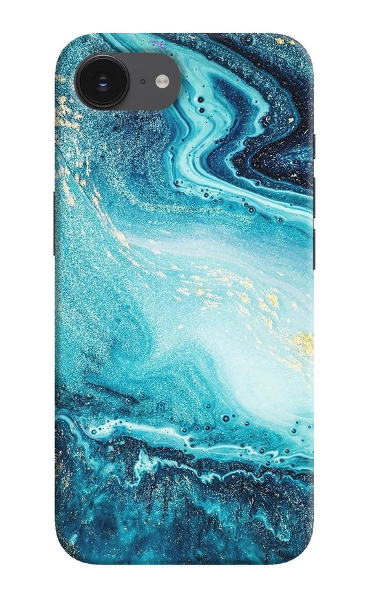 Blue Glitter Marble iPhone 16e Back Cover