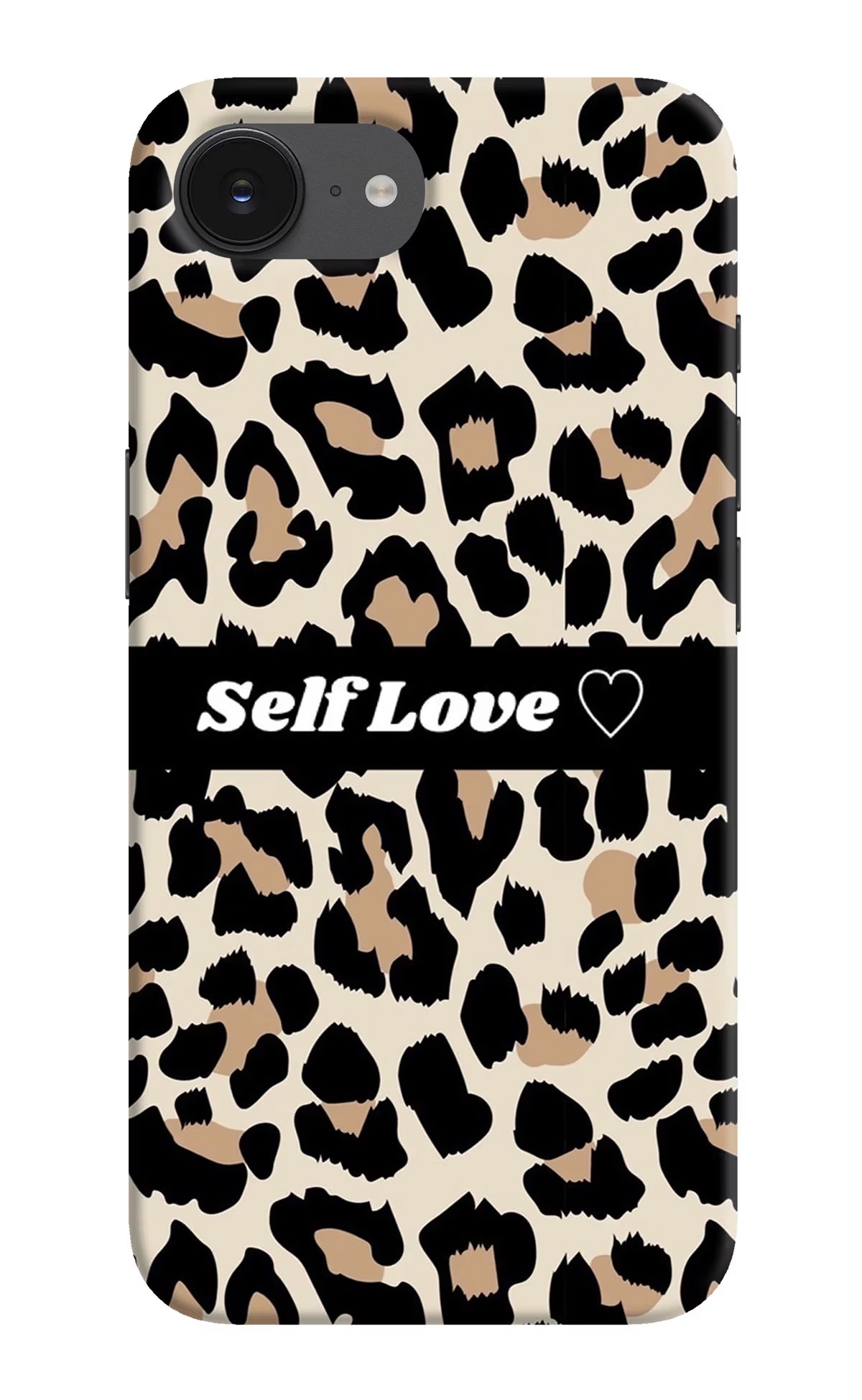 Leopard Print Self Love iPhone 16e Back Cover