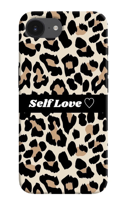 Leopard Print Self Love iPhone 16e Back Cover