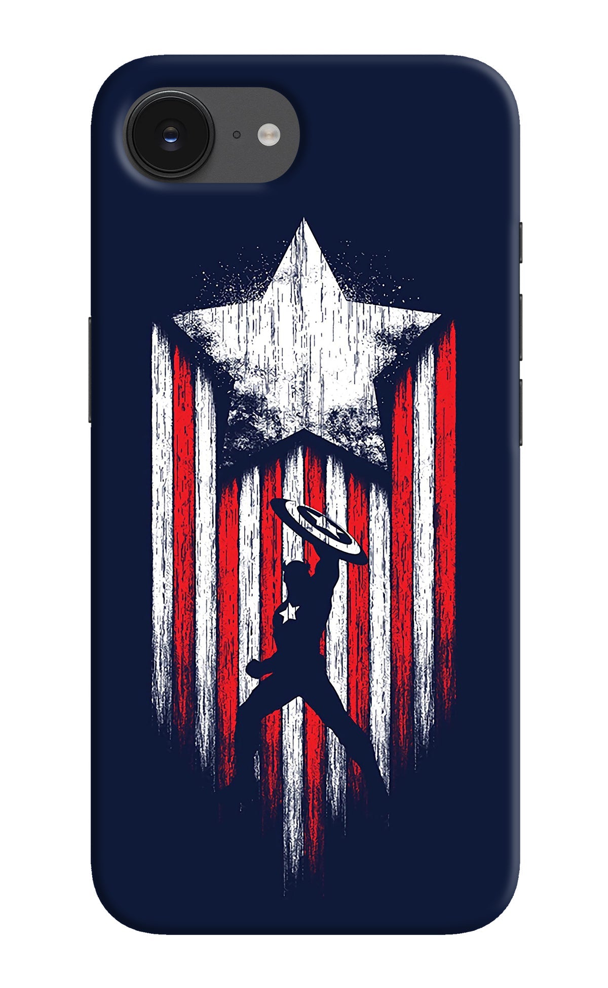 Captain America Marvel Art iPhone 16e Back Cover