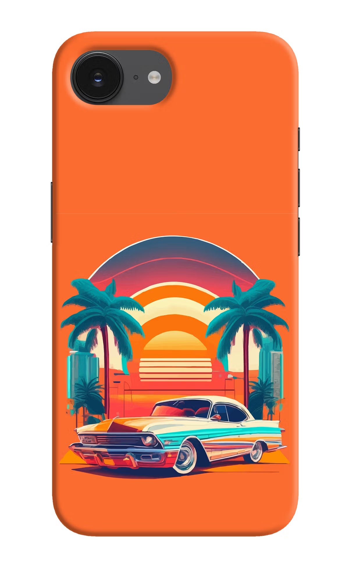 Palm Drive 80s iPhone 16e Back Cover